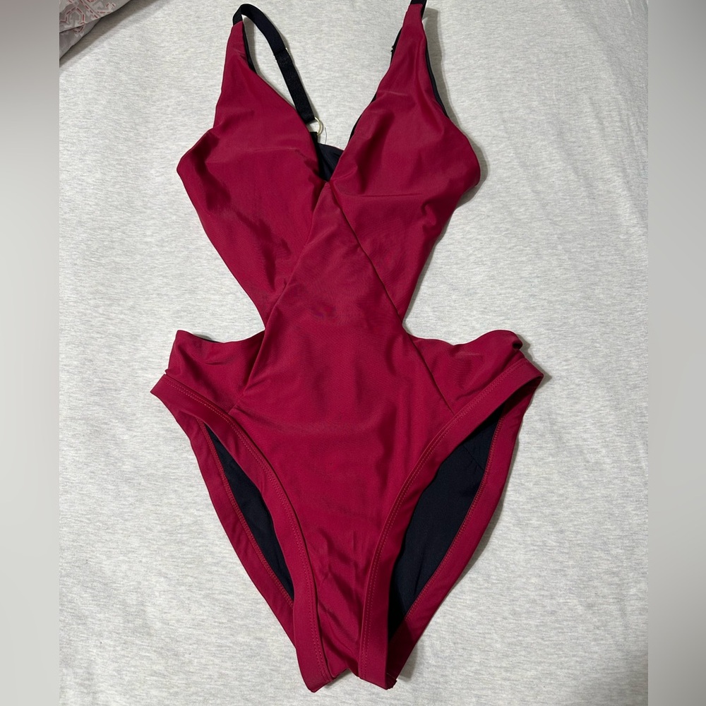 Indi Polewear Red Cutout Bodysuit - Size L